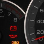 Light on a Car Dashboard