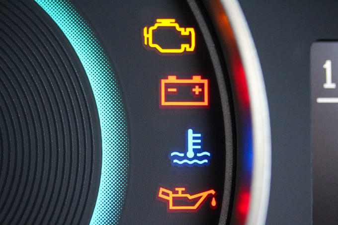 Light on the Car Dashboard