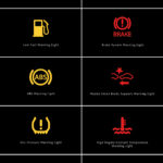 Lights on Dash of Car